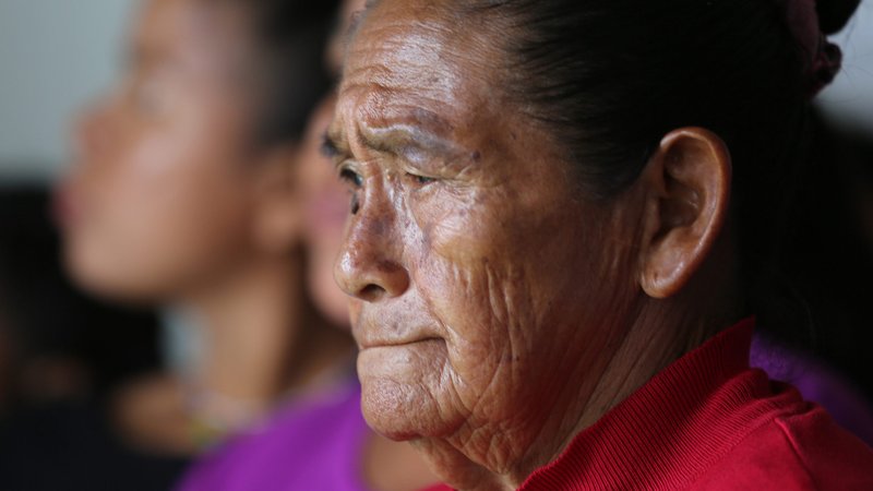 An elderly woman waits for treatment at a health clinic in the village of Akawini along the Pomeroon River in the interior of Guyana in 2015. Beginning Jan. 29, the Vatican will host a three-day conference on how the Catholic Church can fulfill its mission to care for, welcome and include the elderly in its life, rather than abandoning them like many societies do today. (CNS photo/Bob Roller)