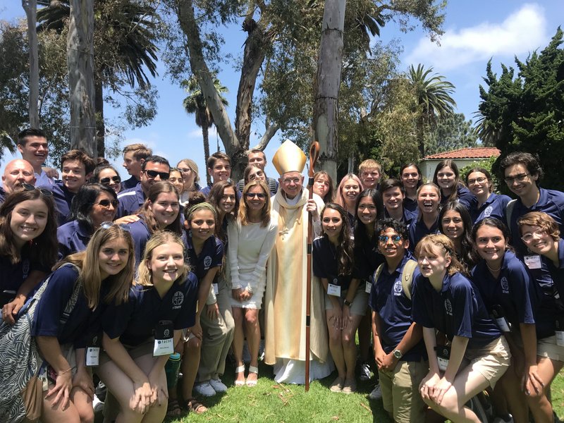 This past summer, Archbishop Jose Gomez celebrated the end of the TACSC Summer Leadership Conferences with mass at LMU for six hundred students and their families. It was a special day as 6th, 7th, and 8th graders from the Archdiocese of Los Angeles completed their Summer Leadership Conference with TACSC. (TACSC)