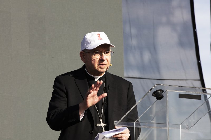 Archbishop José H. Gomez at OneLife LA 2020. (Victor Alemán)