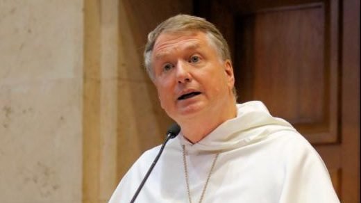 Archbishop Anthony Fisher of Sydney speaks at a symposium on Cardinal John Henry Newman at the Angelicum University in Rome Oct. 12, 2019, the day before Pope Francis declared the British cardinal a saint. (Simon Caldwell/CNS via Crux)