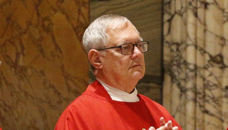 Bishop Thomas J. Tobin of Providence concelebrates Mass with other U.S. bishops from the New England States at the Basilica of St. Paul Outside the Walls in Rome Nov. 5, 2019. (CNS photo/Carol Glatz)