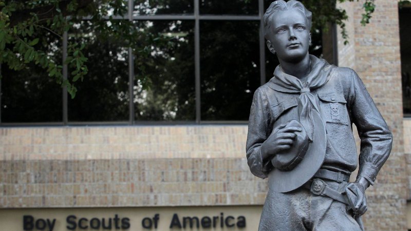 The statue of a Scout stands at the entrance to the Boy Scouts of America headquarters in Irving, Texas. Boy Scout councils and units sponsored by Catholic parishes and other entities will not be affected by the Chapter 11 bankruptcy case filed Feb. 18, 2020, by the Boy Scouts of America, said the chairman of the National Catholic Committee on Scouting. (CNS photo/Tim Sharp, Reuters)