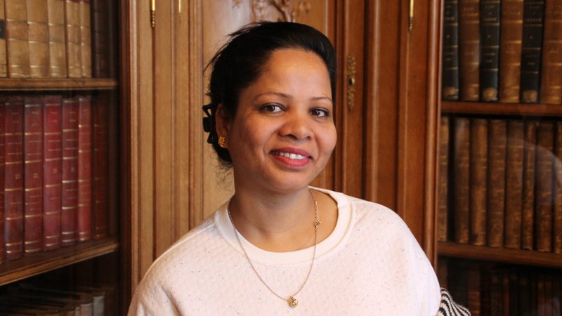 Asia Bibi, pictured in Paris Feb. 26, 2020, is seeking political asylum in France less than a year after fleeing Pakistan for the safety of Canada. The Catholic woman spent nearly a decade on death row after she was falsely accused of blasphemy. (CNS photo/Thomas Oswald, courtesy Aid to the Church in Need)