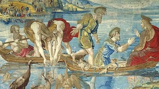 Raphael, The Miraculous Draught of Fishes. (Wiki Commons via Crux)