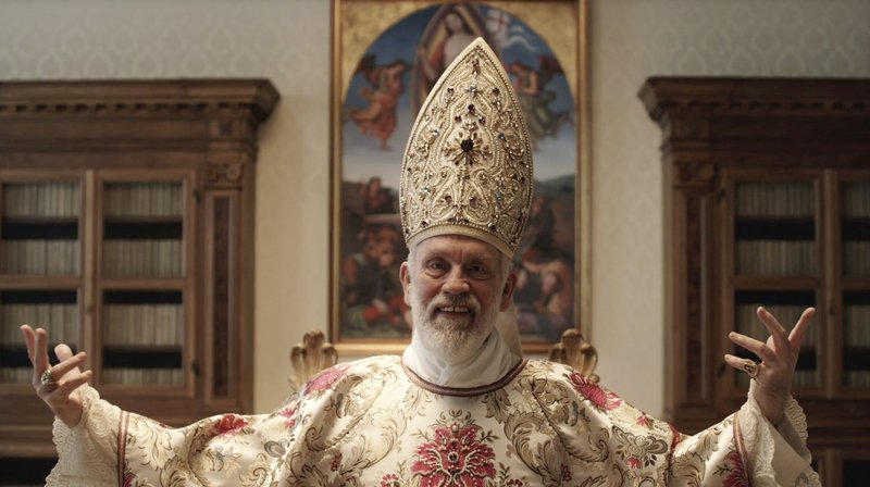 John Malkovich in “The New Pope.” © HOME BOX OFFICE INC.