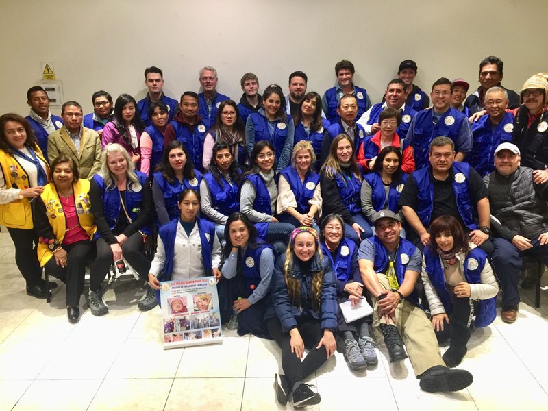 Staff and volunteers together at an Angels of Charity and Music mission in Peru. (Angels of Charity and Music)