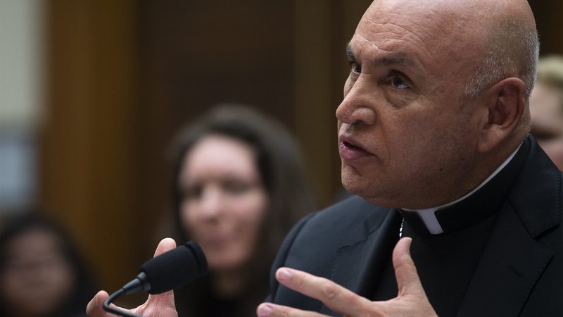 Auxiliary Bishop Mario E. Dorsonville of Washington, who is chairman of the U.S. bishops' migration committee, addresses the House Judiciary Subcommittee on Immigration and Citizenship in Washington Feb. 27, 2020. (CNS photo/Tyler Orsburn)