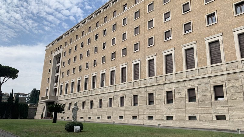 The Pontifical North American College on the Janiculum Hill overlooking St. Peter's Square is seen Aug. 28, 2019. (CNS photo/Cindy Wooden)