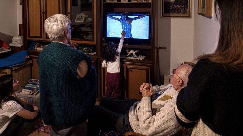 To survive the coronavirus pandemic, "we must isolate ourselves from each other, but if we were ever to learn to live isolated from one another, we would quickly realize how essential for our lives is life with others," said a new document from the Pontifical Academy for Life. (CNS photo/ Marzio Toniolo, Reuters)