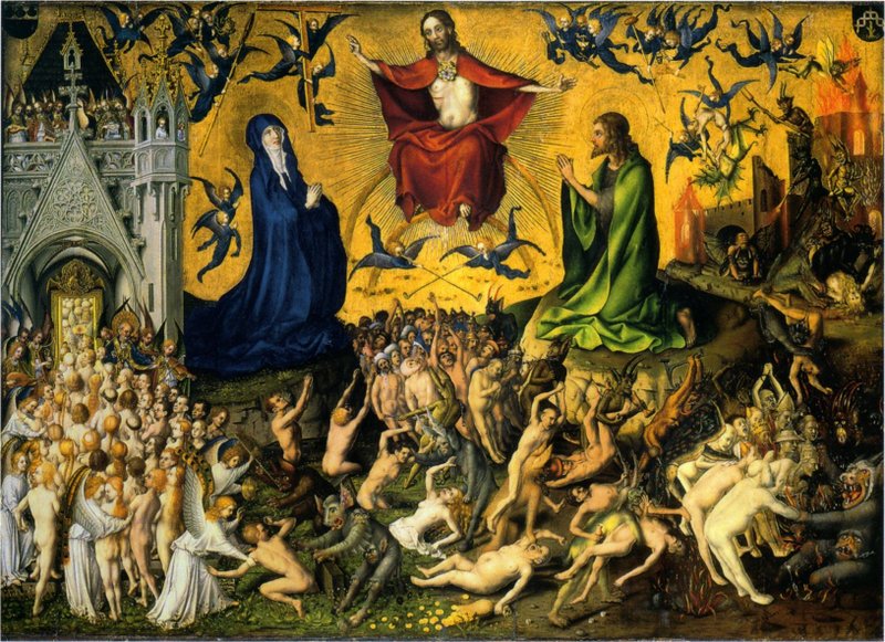 "Last Judgment," Stefan Lochner, c. 1435. Wallraf-Richartz Museum, Cologne. (Wikipedia)