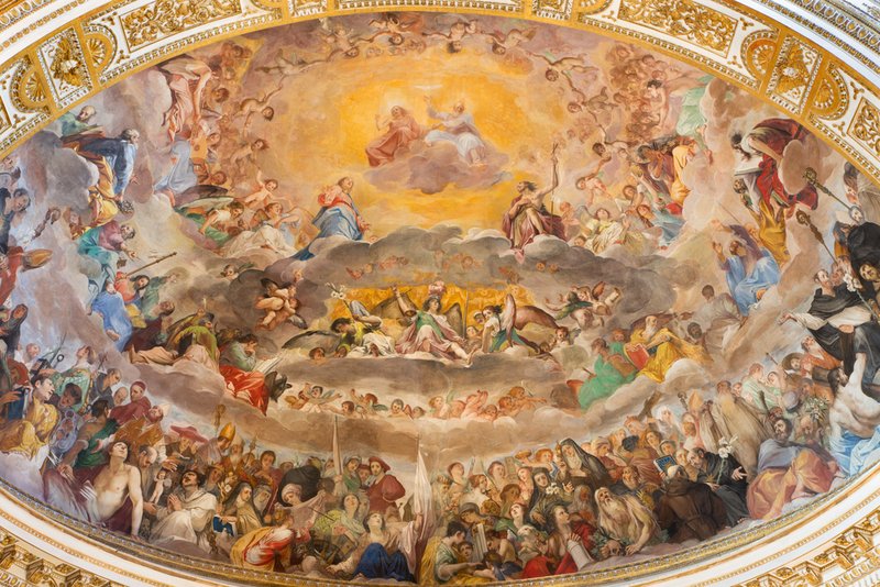 "The Glory of Heaven," by Giovanni da San Giovanni in Rome's Basilica di Santi Quattro Coronati, 1630. (Shutterstock)