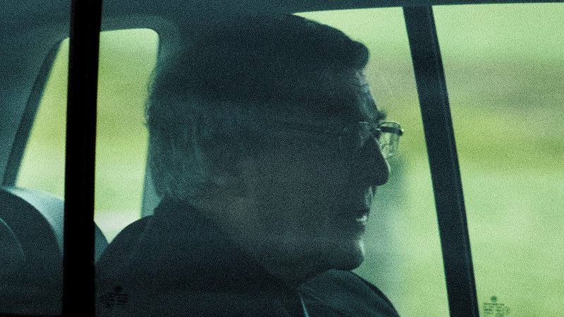 Cardinal George Pell is seen in a car after being released from Barwon prison in Geelong, Australia, April 7, 2020. (CNS photo/James Ross, AAP Image via Reuters)