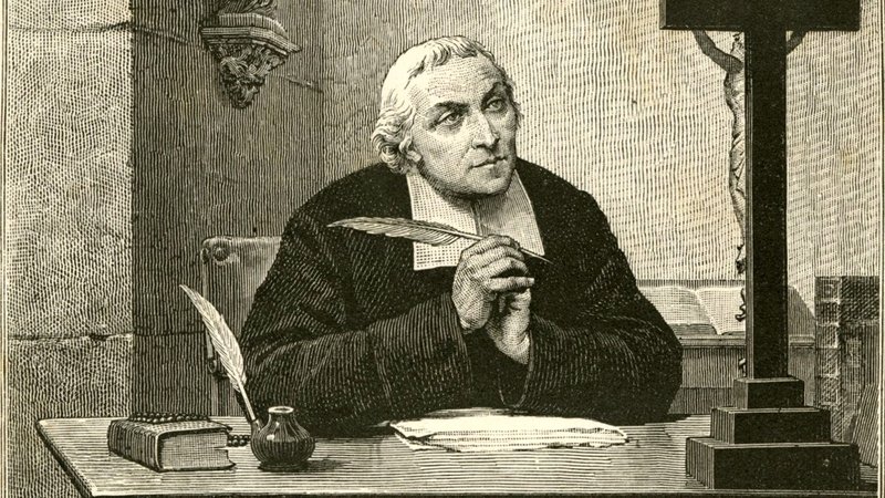 Engraving of Jean-Baptiste de La Salle, by Charles Müller.