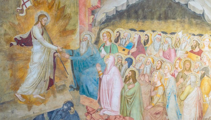 “Descent into Limbo” (1365-1367), detail of a larger fresco by Italian artist Andrea di Bonaiuto in the Basilica of Santa Maria Novella in Florence, Italy. (Shutterstock)