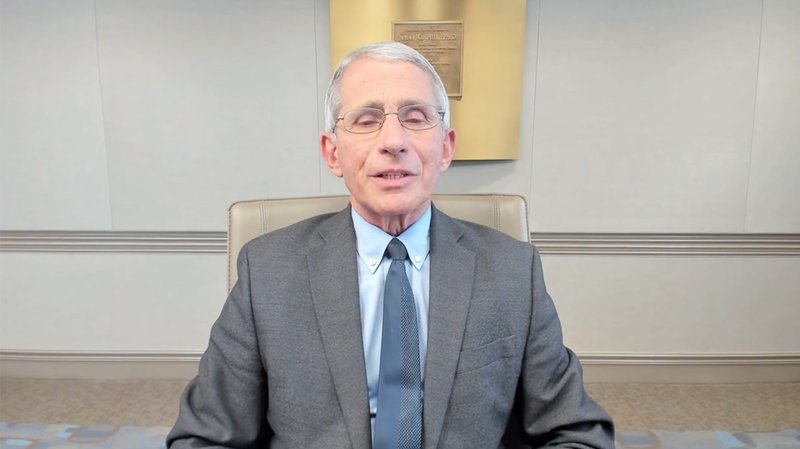 Dr. Anthony Fauci, director of the National Institute of Allergy and Infectious Diseases, records a video for New York City's Regis High School graduates of 2020. Fauci is a 1958 graduate of Regis. (CNS/screen grab from JesuitsEast.org)