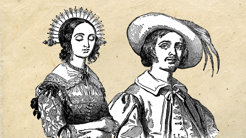 Illustrations of Lucia and Renzo from the 1840 Italian print edition of "The Betrothed.” (Wikimedia Commons)