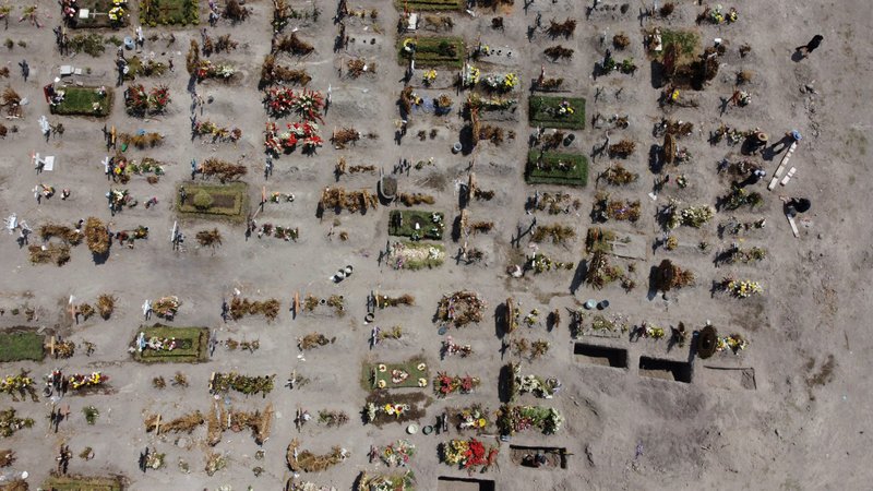 New graves are seen at Xico cemetery in Valle de Chalco, Mexico, June 29, 2020, during the COVID-19 pandemic. (CNS photo/Carlos Jasso, Reuters)