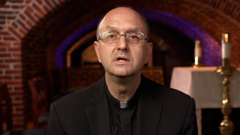 Bishop-elect Bruce Lewandowski. (Screenshot from Baltimore archdiocese’s YouTube account via CNA)