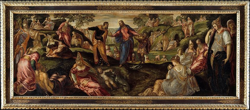 “The Miracle of the Loaves and Fishes,” by Jacopo Tintoretto, 1519–1594, Italian. (Wikimedia Commons)