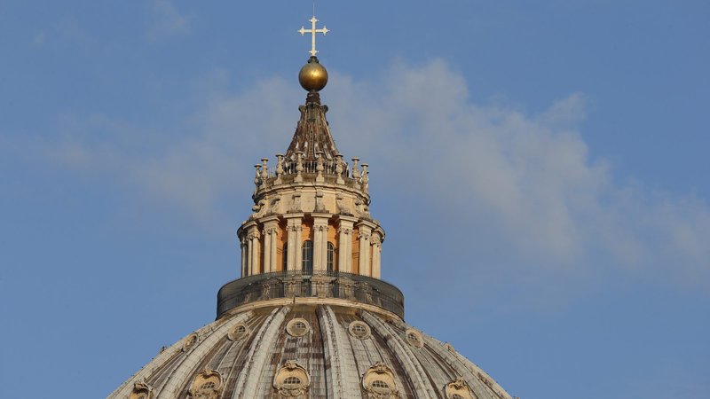 The dome of St. Peter's Basilica is pictured at the Vatican. (CNS photo/Paul Haring)