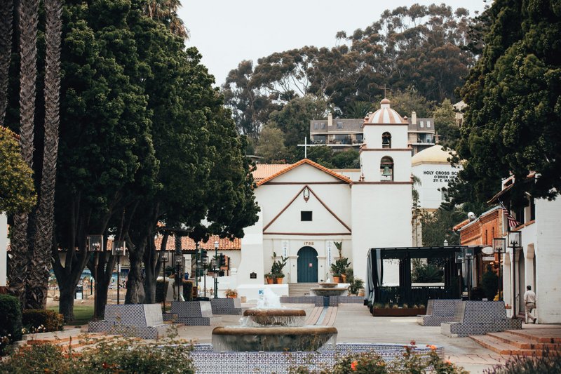 Mission Basilica San Buenaventura was unveiled as the first basilica in the Archdiocese of Los Angeles, and the 88th in the United States, during a special Mass held outside in the mission’s garden on July 15, 2020. (Colton Machado/Archdiocese of LA)