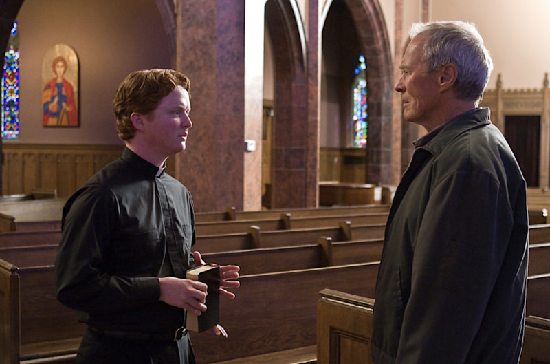 Christopher Carley and Clint Eastwood in "Gran Torino." (IMDB)