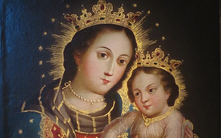 “Our Lady, Refuge of Sinners” (“Nuestra Señora del Refugio de los Pecadores”), by an unknown Mexican artist, early 18th century. (Wikimedia Commons)