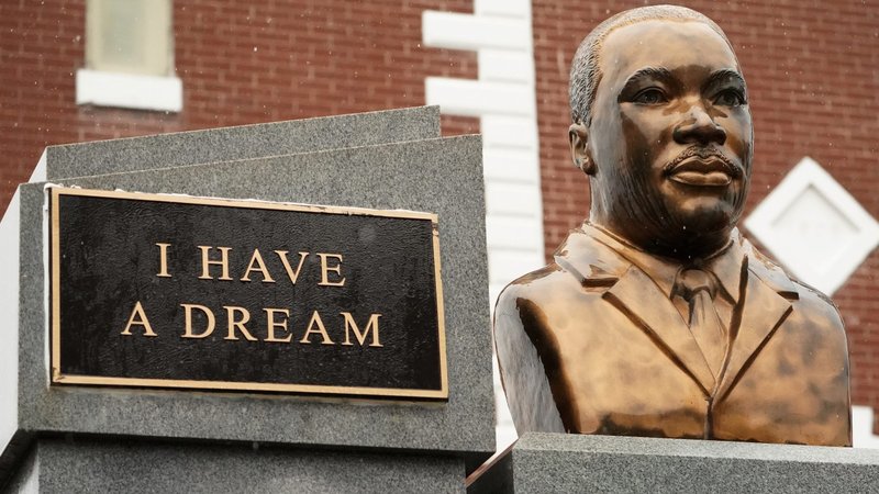 A bust of the Rev. Martin Luther King Jr. is pictured in 2017 in Selma, Ala. (CNS photo/Carlo Allegri, Reuters)