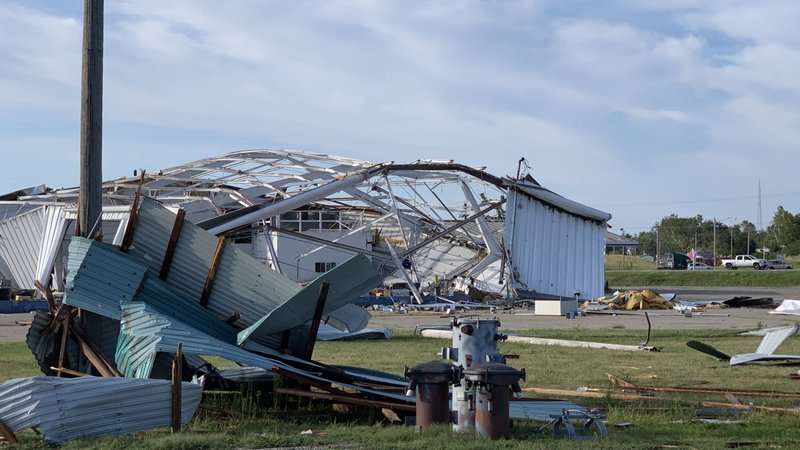 Storm damage is seen near Dubuque, Iowa, Aug. 15, 2020. A derecho windstorm barreled through the area Aug. 10 leaving about 500,000 Iowans without electricity during that time. (CNS photo/courtesy Megan Stammeyer, Catholic Charities via The Witness)