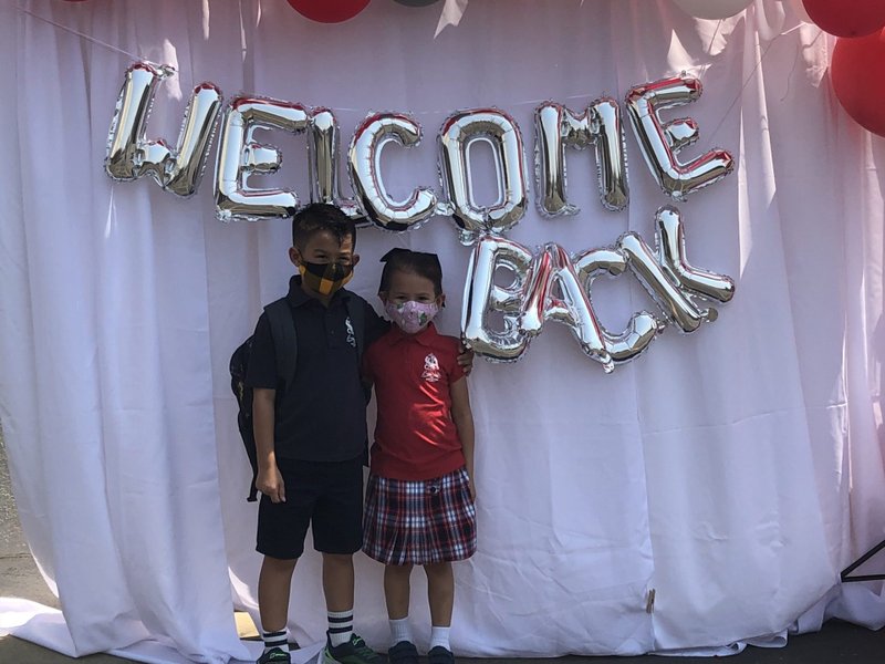 Malachi and Mackenzie Cheang at St. Anthony School in San Gabriel. (Courtesy St. Anthony School)