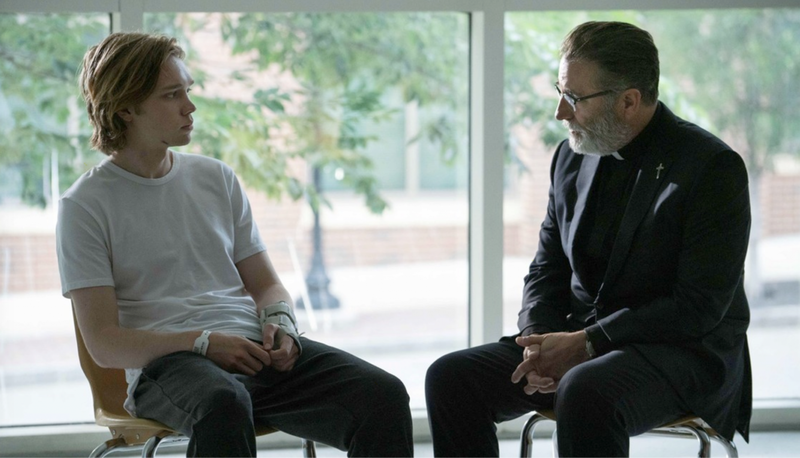 Charlie Plummer and Andy Garcia in "Words on Bathroom Walls." (Image via Rotten Tomatoes)