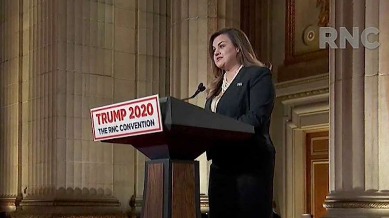 Abby Johnson speaks Aug 25 during the 2020 Republican National Convention. (Republican National Convention via CNA)