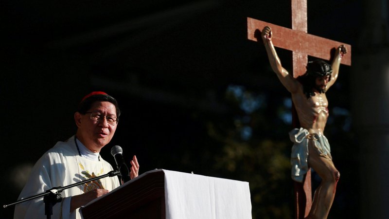 Cardinal Luis Antonio Tagle, prefect of the Congregation for the Evangelization of Peoples who traveled to the Philippines in early September, spent two weeks in quarantine and is no longer positive for COVID-19. He is pictured in a 2019 file photo. (CNS photo/Eloisa Lopez, Reuters)