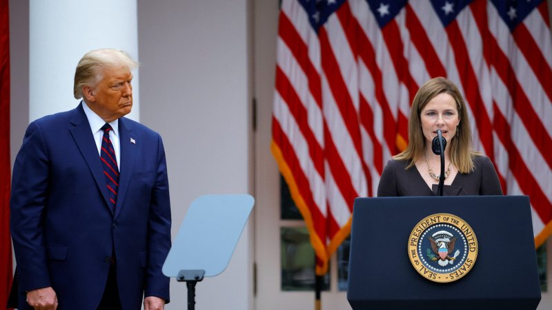 Federal Judge Amy Coney Barrett of the 7th Circuit speaks after being introduced by President Donald Trump at the White House Sept. 26, 2020, as the nominee to fill the U.S. Supreme Court seat left vacant by the Sept. 18 death of Associate Justice Ruth Bader Ginsburg. (CNS photo/Carlos Barria, Reuters)