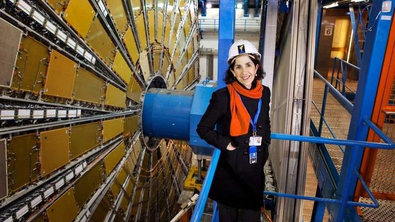 Fabiola Gianotti at the Large Hadron Collider, the world’s largest particle accelerator, beneath the France-Switzerland border. (Claudia Marcelloni/CC BY-NC-ND 2.0 via CNA)