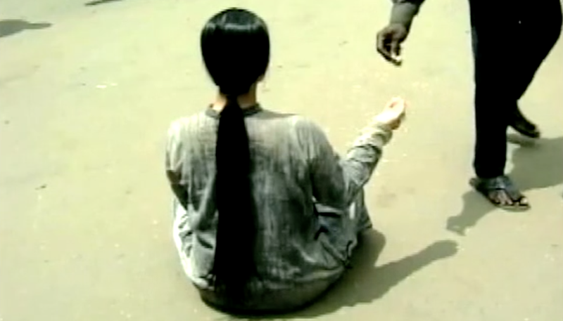 Kimsooja's "A Beggar Woman." (Screenshot via Art21)