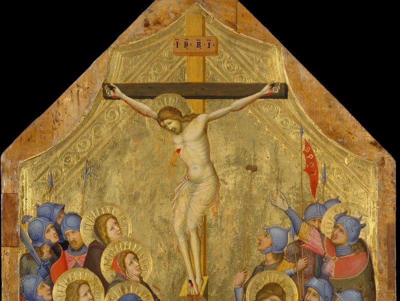 “The Crucifixion,” artist unknown, circa 1330–1335, Master of the Codex of St. George, Italian. (Metropolitan Museum of Art)