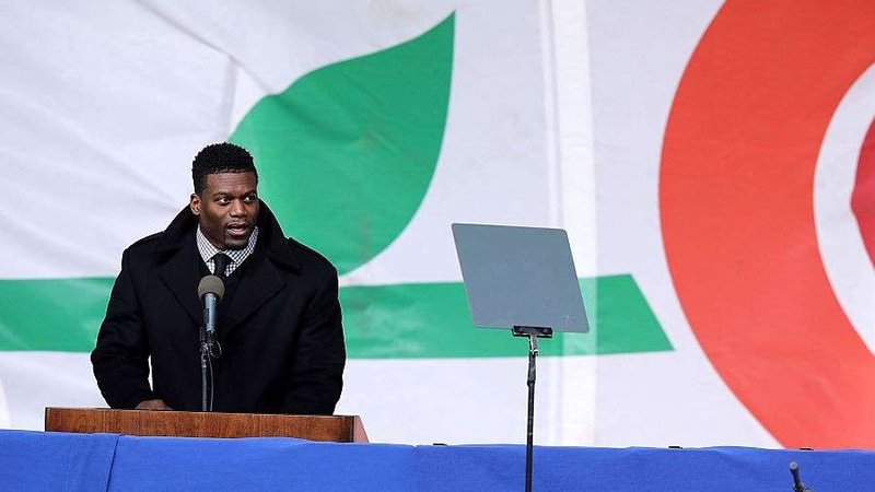 Benjamin Watson speaking at the 2017 March for Life in Washington, D.C. (Chip Somodevilla/Getty Images via CNA)