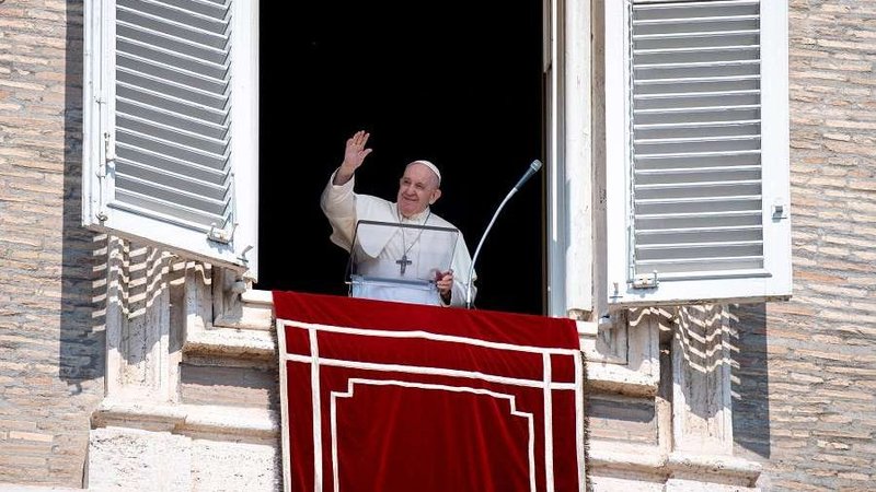 Pope Francis gives the Angelus address Sept. 13, 2020. (Vatican Media via CNA)
