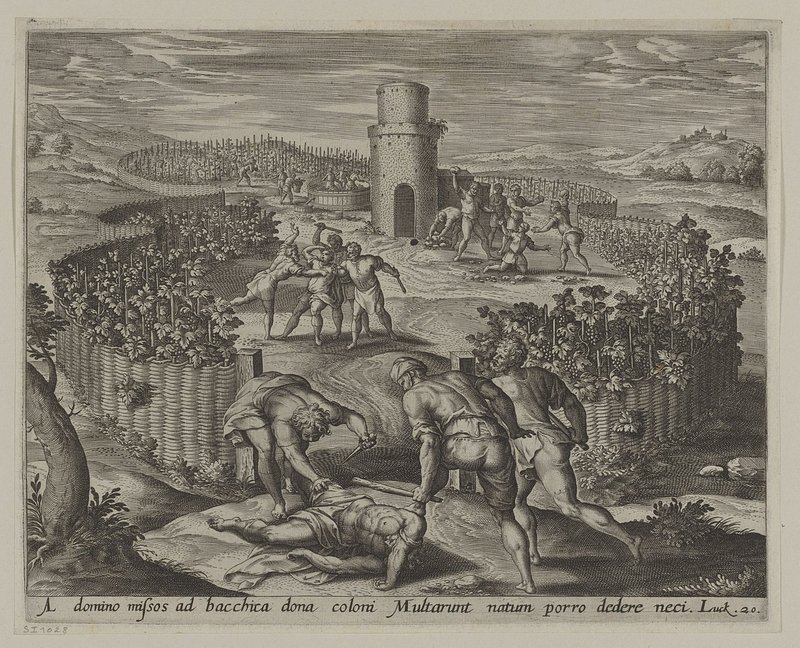 “The Parable of the Vineyard,” by Ambrosius Francken I, 1544-1618, Flemish. (Wikimedia Commons)
