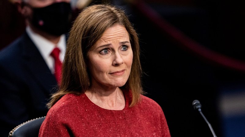 Judge Amy Coney Barrett of the U.S. Court of Appeals for the 7th Circuit, President Donald Trump's nominee for the U.S. Supreme Court, speaks during the second day of her confirmation hearing before the Senate Judiciary Committee on Capitol Hill in Washington Oct. 13, 2020. (CNS photo/Erin Schaff, Pool via Reuters)