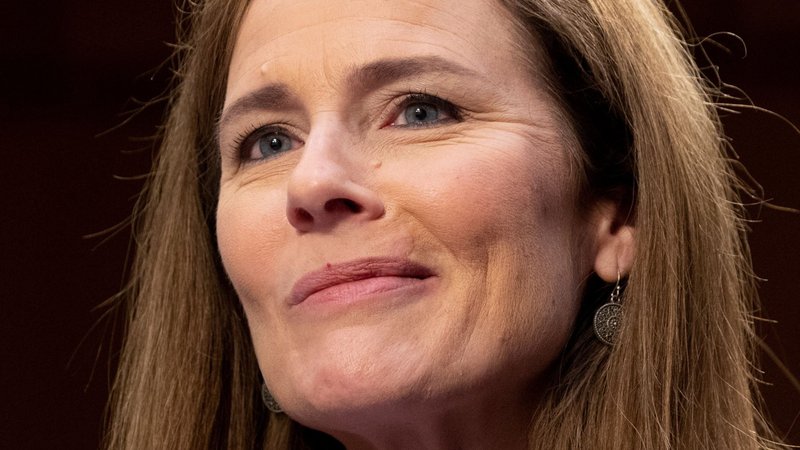 Judge Amy Coney Barrett of the U.S. Court of Appeals for the 7th Circuit, President Donald Trump's nominee for the U.S. Supreme Court, attends the third day of her Senate confirmation hearing to the Supreme Court on Capitol Hill in Washington Oct. 14, 2020. (CNS photo/Michael Reynolds, Pool via Reuters)