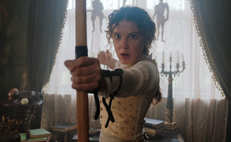 Millie Bobby Brown in "Enola Holmes." (© 2020 Legendary via IMDB)