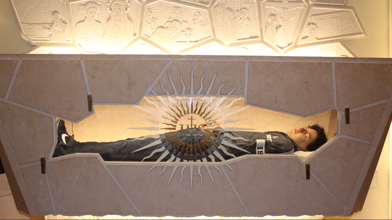 Carlo Acutis’ tomb is opened for public veneration in Assisi, Italy, Oct. 1, 2020. (Courtesy of Assisi diocese via CNA)
