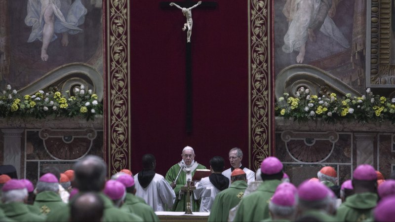 Pope Francis and church leaders from around the world attend a Mass on the last day of the four-day meeting on the protection of minors in the church at the Vatican Feb. 24, 2019. Pope Francis has issued numerous new laws and guidelines for handling accusations of clerical sexual abuse and its cover-up by church officials. (CNS photo/Maria Grazia Picciarella)