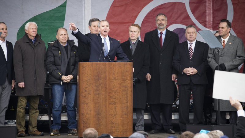 U.S. Rep. Dan Lipinski, D-Ill., gestures as he speaks during the annual March for Life rally in Washington Jan. 18, 2019. Lipinski, a Catholic, recently told Australians that Catholic social teaching is desperately needed to enrich public discourse in the face of increasing political polarization. (CNS photo/Tyler Orsburn)