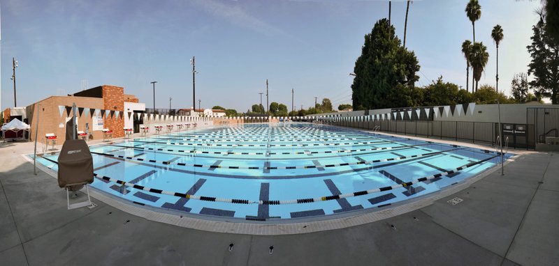 The new Robinson Family Aquatics Center at Crespi Carmelite High School in Encino. (Courtesy Crespi Carmelite High School)
