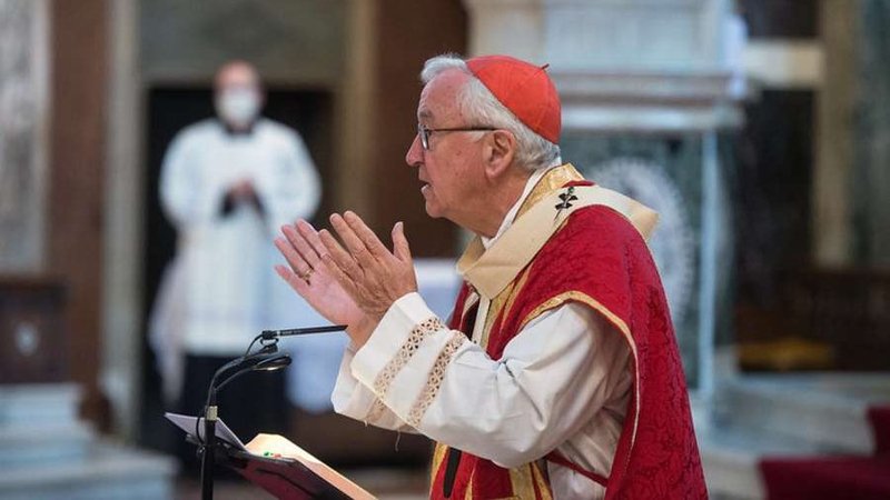 Cardinal Vincent Nichols celebrates Mass at Westminster Cathedral, London, Oct. 1, 2020. (Mazur/cbcew.org.uk via CNA)