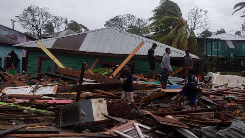 The aftermath of Hurricane Iota in Puerto Cabezas, Nicaragua. Nov. 17, 2020. (Maynor Valenzuela/Getty Images)