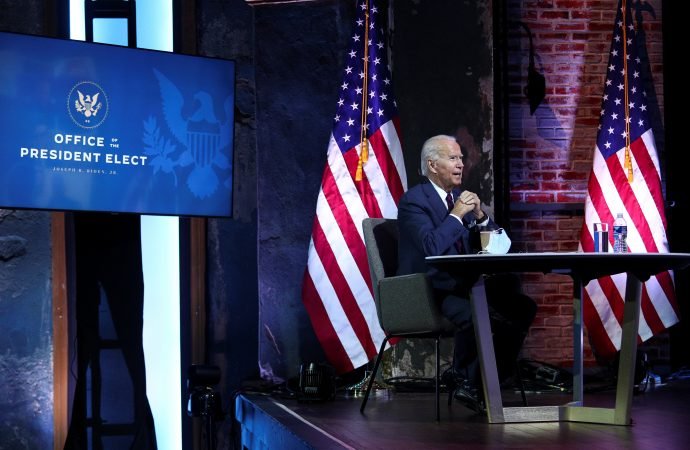 President-elect Joe Biden receives a national security briefing in Wilmington, Del., Nov. 17, 2020. Biden is the second Catholic to be elected president of the United States. (Tom Brenner/Reuters via CNS.)